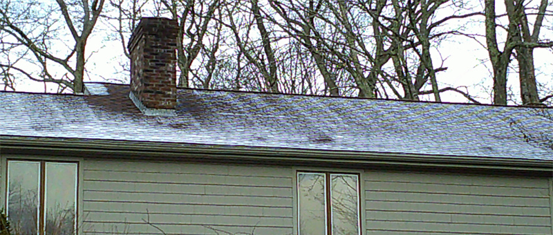 Example of poor attic insulation and lack of air sealing